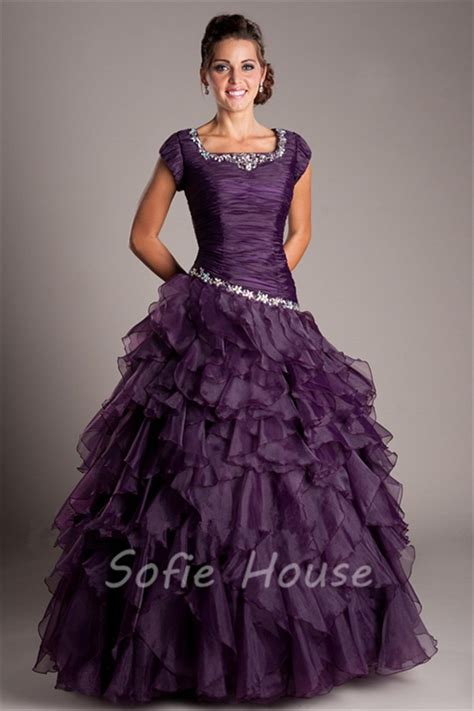 Dark purple organza dress 